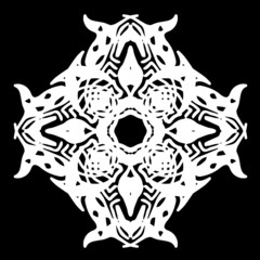 ornament, stencil round pattern, cut out design, decor element