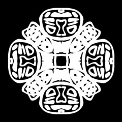 ornament, stencil round pattern, cut out design, decor element