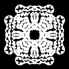 ornament, stencil round pattern, cut out design, decor element