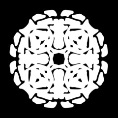 ornament, stencil round pattern, cut out design, decor element