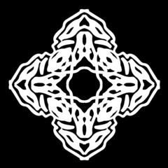 ornament, stencil round pattern, cut out design, decor element