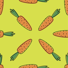 Seamless background with carrots