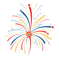 Vector firework on white background