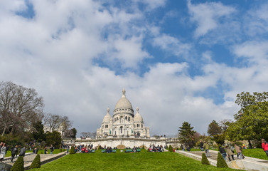 The Basilica of the Sacred Heart in Montmartre-Paris