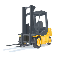 Loader car. Eps10 vector illustration. Isolated on white