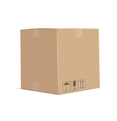 Cardboard box isolated packaging vector illustration
