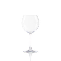 Empty wine glass. isolated on a white background