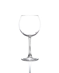 Empty wine glass. isolated on a white background