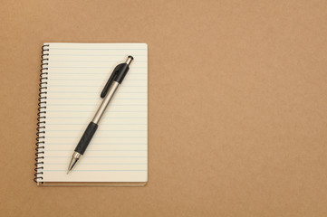 Note book with pen for your message