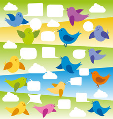 Vector Card With Birds