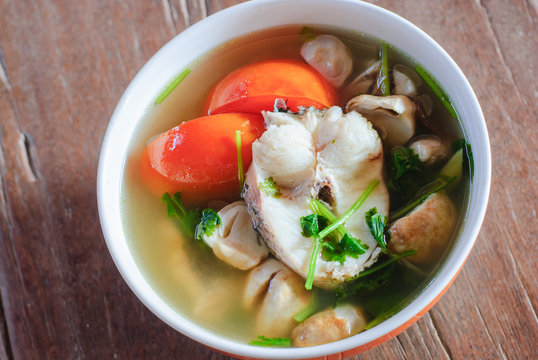 Tom yum soup with fish
