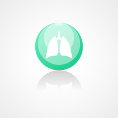 Human lung web icon
