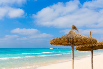 Majorca Es Trenc ses Arenes beach in Balearic