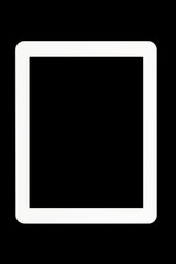 White Tablet PC at black background