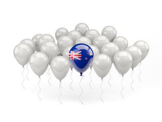 Air balloons with flag of new zealand