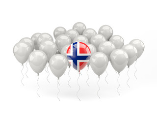 Air balloons with flag of norway