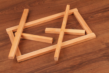 The Wooden  Batten Square Scantling on the wood