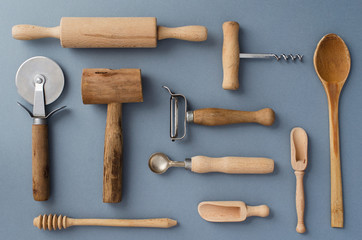 Collection of kitchen utensils