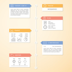 Timeline infographics design template. Vector elements
