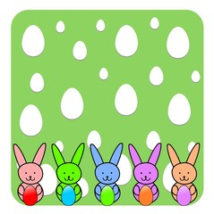 Obraz premium Easter Bunny Wallpaper - Illustration