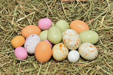 Colourful easter eggs