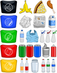 Food Bottles Cans Paper Trash Recycle Pack - 80524748