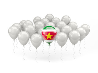 Air balloons with flag of suriname