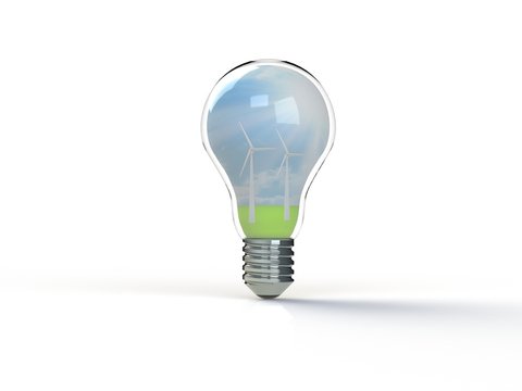 Idea light bulb 3d render