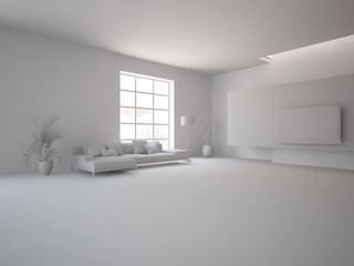 Fototapeta na wymiar grey interior design of living room