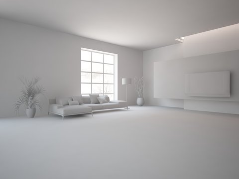 grey interior design of living room