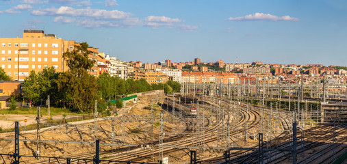 View of Madrid with Atocha railway station - Spain