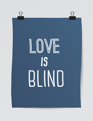 Vector poster with quote about love