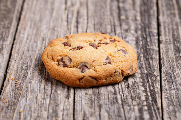 Cookies on a wooden table.