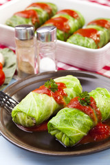 cabbage stuffed with rice and meat