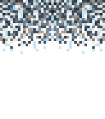 Pixel art style illustrated background isolated over white
