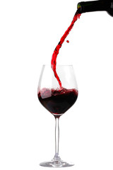 Red wine pouring
