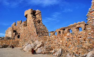 Ruins of Cristovao de Moura palace in Castelo Rodrigo, Portugal