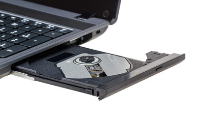 Electronic collection - Laptop with open DVD tray