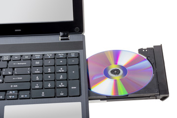 Electronic collection - Laptop with open DVD tray