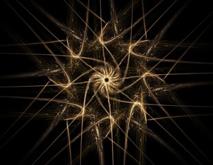 Obraz premium Elementary Particles series. Interplay of abstract fractal