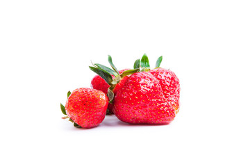 Strawberries isolated on white background