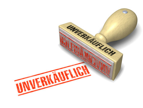 Stempel UNVERK&Auml;UFLICH