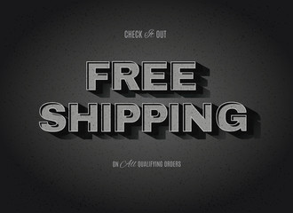 vector free shipping sign