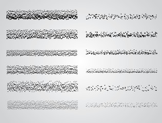 Set of Vector Stipple drawing brushes - 80532736