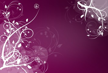 Abstract purple background with ornaments