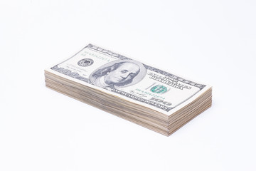 Dollars and Isolated On White