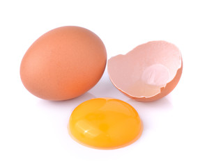 Egg isolated on white background