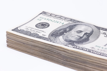 Dollars and Isolated On White