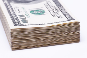 Dollars and Isolated On White