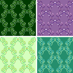 seamless mosaic pattern set